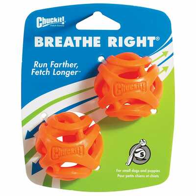 CHUCKIT! BREATHE RIGHT BALL SMALL 2PAK