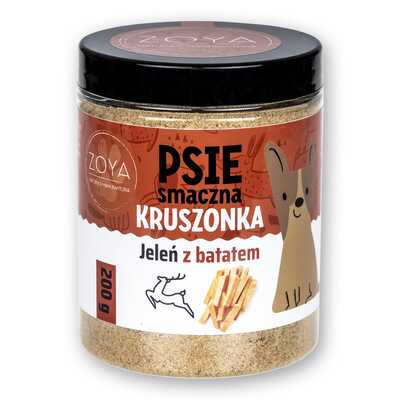 PRZYSMAK DLA PSA KRUSZONKA POSYPKA DOSMACZAJĄCA DOSMACZACZ JELEŃ Z BATATEM 200G ZOYA