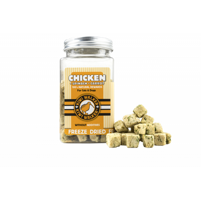 KIWI WALKER 100% KURCZAK+SZPINAK+MARCHEWKA LIOFILIZOWANE SMACZKI 65G