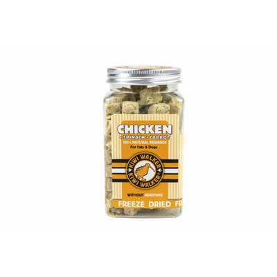 KIWI WALKER 100% KURCZAK+SZPINAK+MARCHEWKA LIOFILIZOWANE SMACZKI 65G