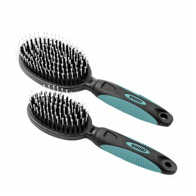 Szczotka dla psa i kota Z NYLONOWYM WŁOSIEM I PLASTIKOWYMI IGŁAMI S 2 X 5,5 X 8,5CM YARRO