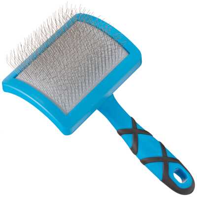 Szczotka dla psa SLICKER SOFT LARGE PUDLÓWKA PROFILOWANA Z DŁUGIMI PINAMI MIĘKKA DUŻA GROOM PROFESSIONAL